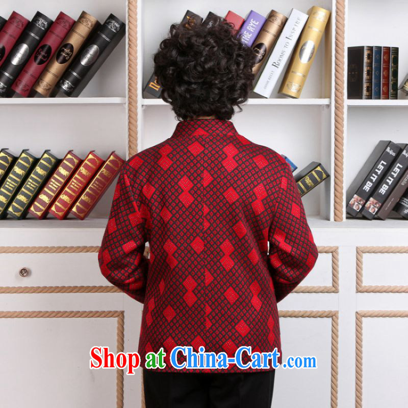 And Jing Ge older female Tang with winter clothes T-shirt jacket, for Chinese female wool jacket? Tang - 1 black and red tartan 3 XL, Jing Ge, shopping on the Internet