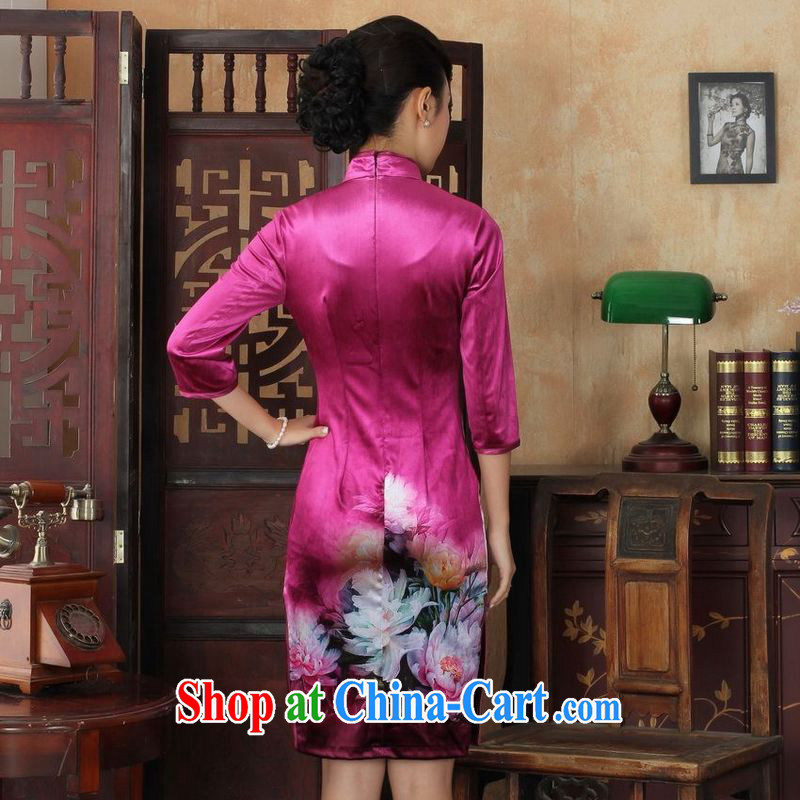 An Jing Chinese improved cheongsam dress long skirt-stretch the wool beauty dresses skirts 7 cuff picture color 2 XL, facilitating Jing, shopping on the Internet