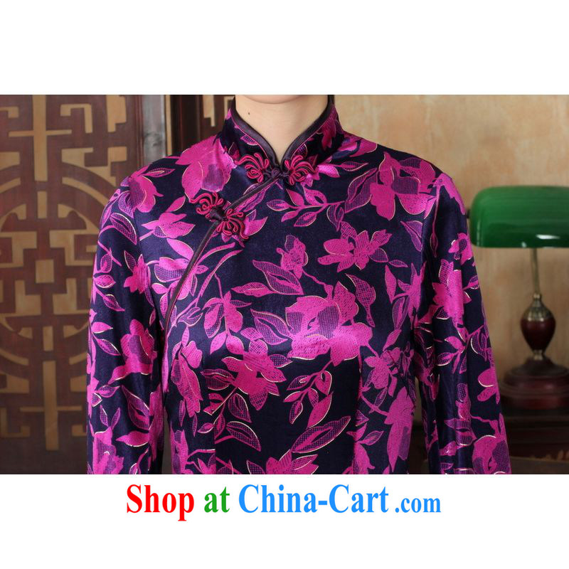 An Jing Chinese improved cheongsam dress long skirt-stretch the wool beauty dresses skirts 7 cuff picture color 2 XL, facilitating Jing, shopping on the Internet