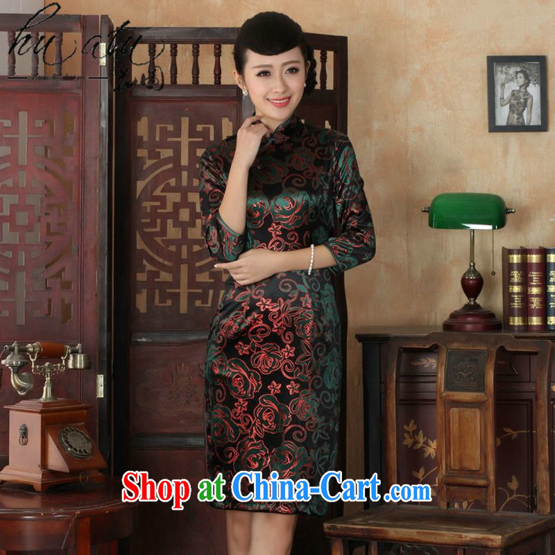Take the Chinese qipao autumn is new, for the Chinese nation, women with the velvet cheongsam beauty skirt dress performances such as figure 3 XL, figure, and shopping on the Internet