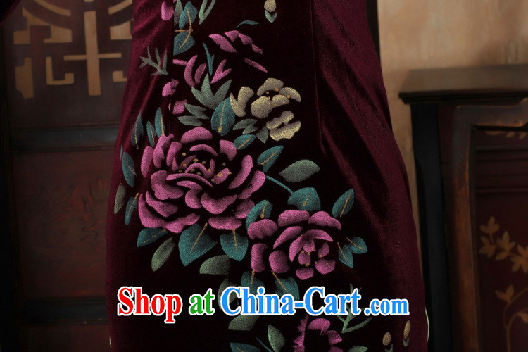 An Jing Chinese improved cheongsam dress long skirt-stretch the wool beauty dresses skirts 7 Cuff - A black 2 XL pictures, price, brand platters! Elections are good character, the national distribution, so why buy now enjoy more preferential! Health