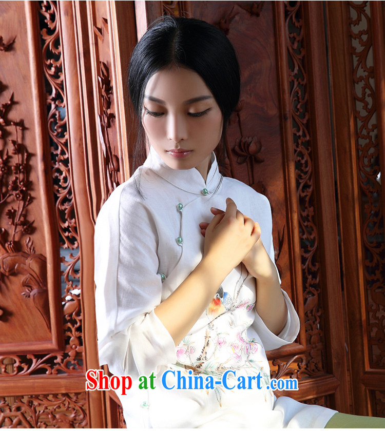 2014 ink autumn and winter, hand-painted cotton the Chinese girl Chinese Han-T-shirt ethnic wind retro jacket white XXL - pre-sale 3 Day Shipping pictures, price, brand platters! Elections are good character, the national distribution, so why buy now enjoy more preferential! Health