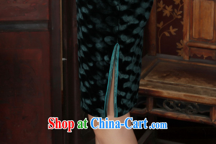 An Jing Chinese improved cheongsam dress long skirt-stretch the wool beauty dresses skirts 7 cuff wine red 2 XL pictures, price, brand platters! Elections are good character, the national distribution, so why buy now enjoy more preferential! Health