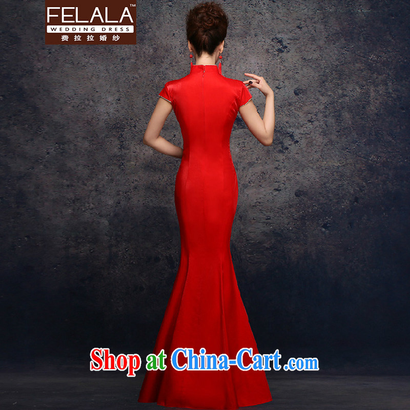 Ferrara 2015 new brides with marriage dresses Phoenix embroidery bows service improvement at Merlion long dress XL Suzhou shipping, La wedding (FELALA), online shopping