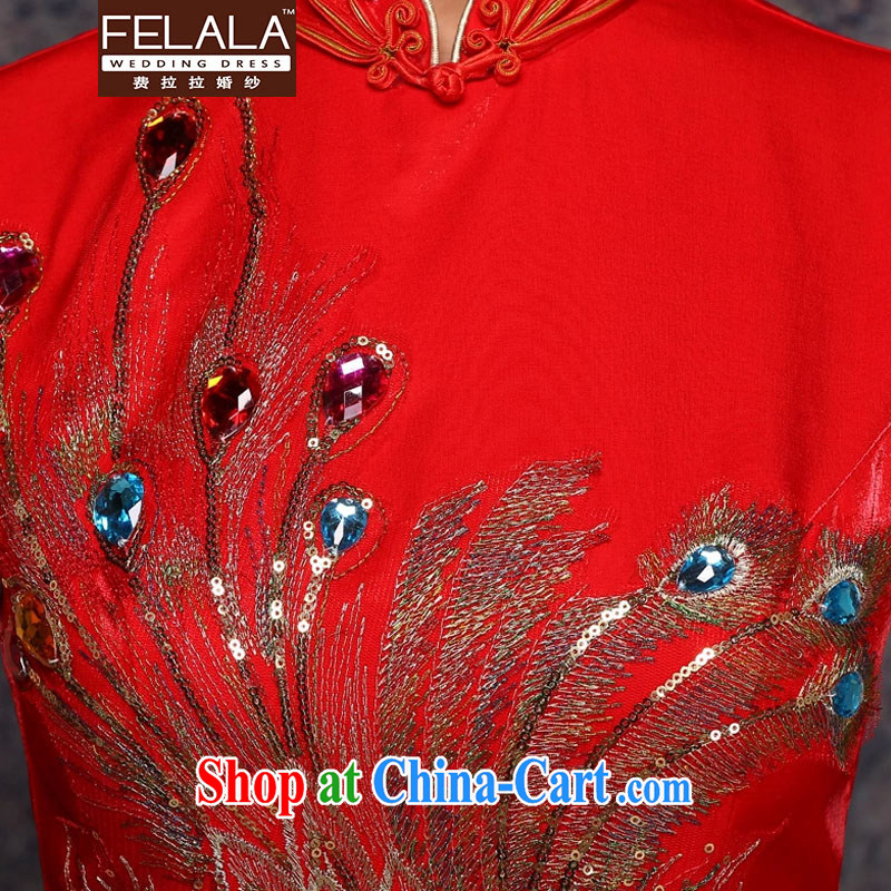 Ferrara 2015 new brides with marriage dresses Phoenix embroidery bows service improvement at Merlion long dress XL Suzhou shipping, La wedding (FELALA), online shopping