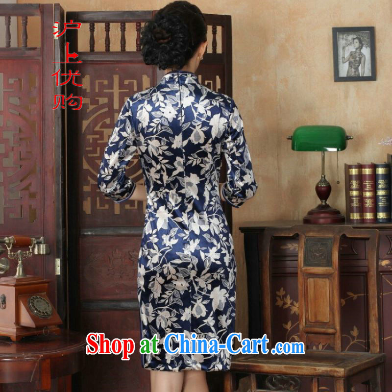 Shanghai, optimize purchase Chinese improved cheongsam dress long skirt-stretch the wool beauty dresses skirts 7 Cuff - A picture color 2 XL, Shanghai, optimization, and, shopping on the Internet