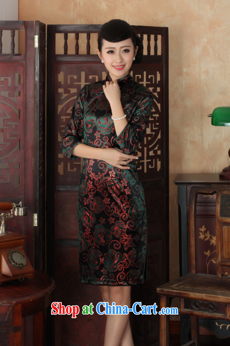Shanghai, optimize purchase Chinese improved cheongsam dress long skirt-stretch the wool beauty dresses skirts 7 cuff picture color 2 XL pictures, price, brand platters! Elections are good character, the national distribution, so why buy now enjoy more preferential! Health