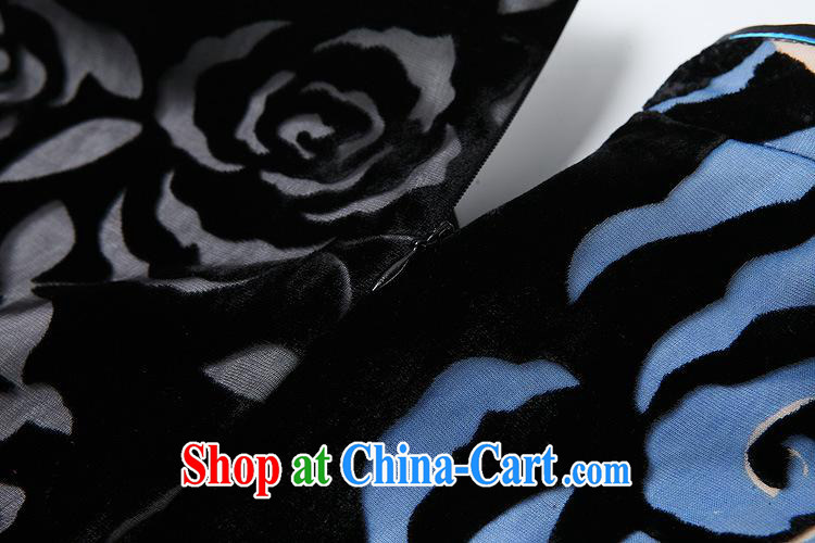 Health Concerns 2014 new female improved stylish retro sauna silk sleeveless low-power's daily short cheongsam QF 141,017 blue XXXXL pictures, price, brand platters! Elections are good character, the national distribution, so why buy now enjoy more preferential! Health