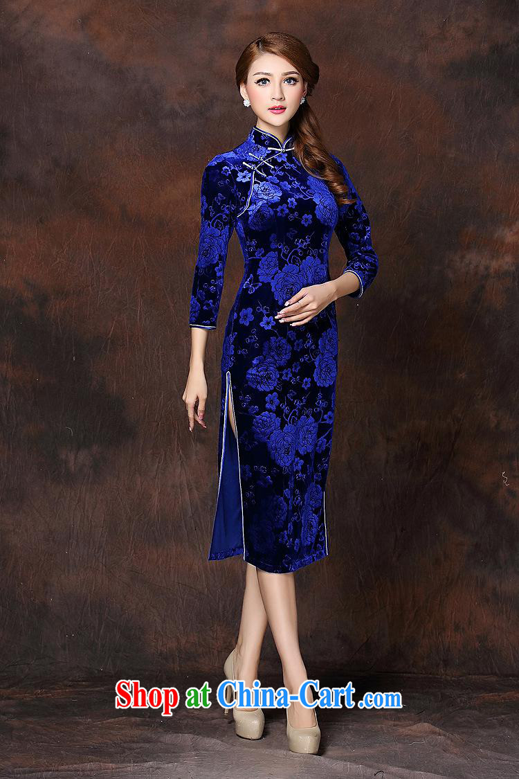 Health Concerns 2014 autumn and winter, the girls improved Stylish retro-flower cuff wool long cheongsam QF 141,008 purple XXXXL pictures, price, brand platters! Elections are good character, the national distribution, so why buy now enjoy more preferential! Health