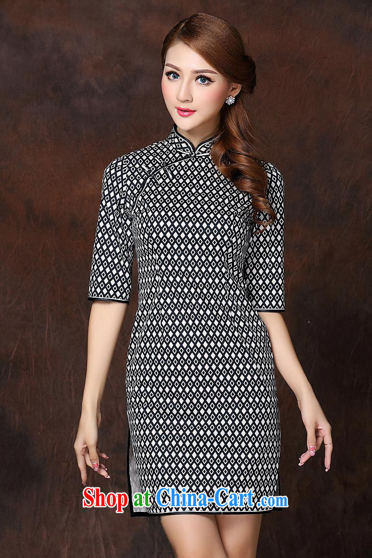 Health Concerns 2014 autumn and winter new female Ethnic Wind improved Stylish retro in short sleeves cheongsam QF 141,005 picture color XXL pictures, price, brand platters! Elections are good character, the national distribution, so why buy now enjoy more preferential! Health