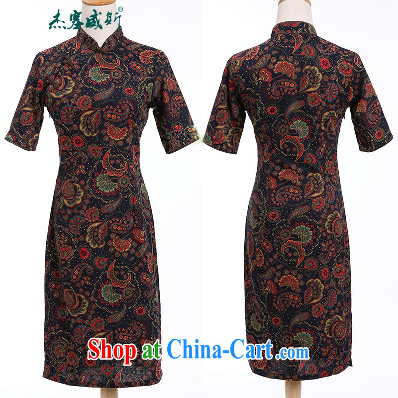 Cheng Kejie, Wiesbaden, China wind retro elegant spring female flax, for manual and laptop, long dresses, small evergreens Yan, who XXL outfit, Jessup, and shopping on the Internet