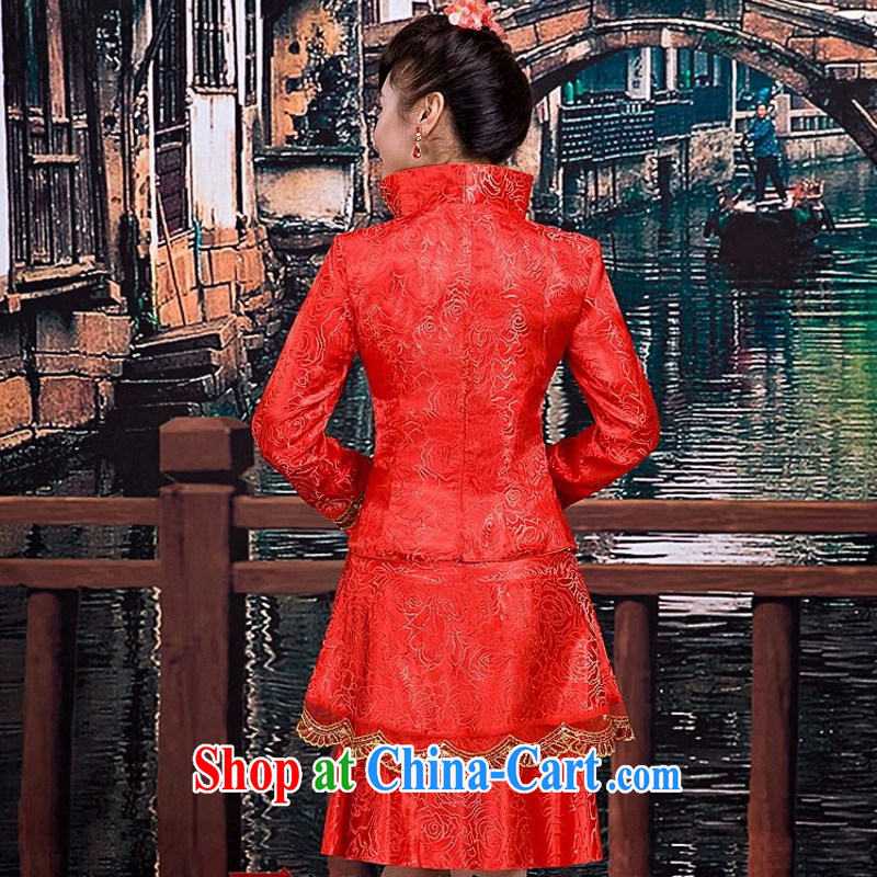 Lisa Donald Rumsfeld's new stylish dresses wedding photography dresses bridal toast clothing cheongsam dress autumn and winter hot, TU 9 red customer service to size up to do not support return to love so Pang, shopping on the Internet