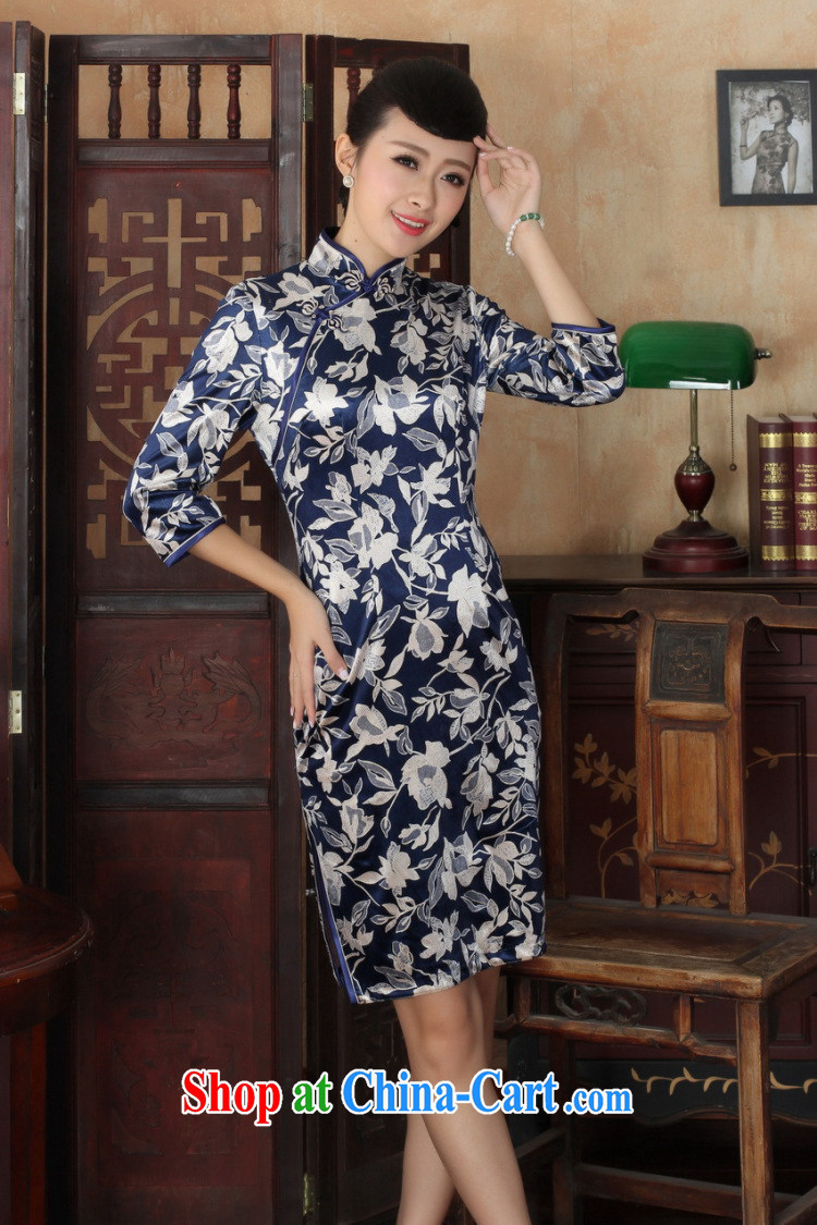 And Jing Ge Chinese improved cheongsam dress long skirt-stretch the wool beauty dresses skirts 7 Cuff - A picture color 2 XL pictures, price, brand platters! Elections are good character, the national distribution, so why buy now enjoy more preferential! Health