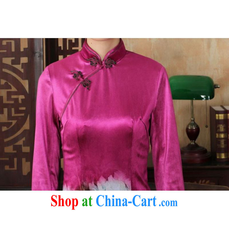 And Jing Ge Chinese improved cheongsam dress long skirt-stretch the wool beauty dresses skirts 7 sub-cuff picture color 2 XL, Miss Au King pavilion, shopping on the Internet