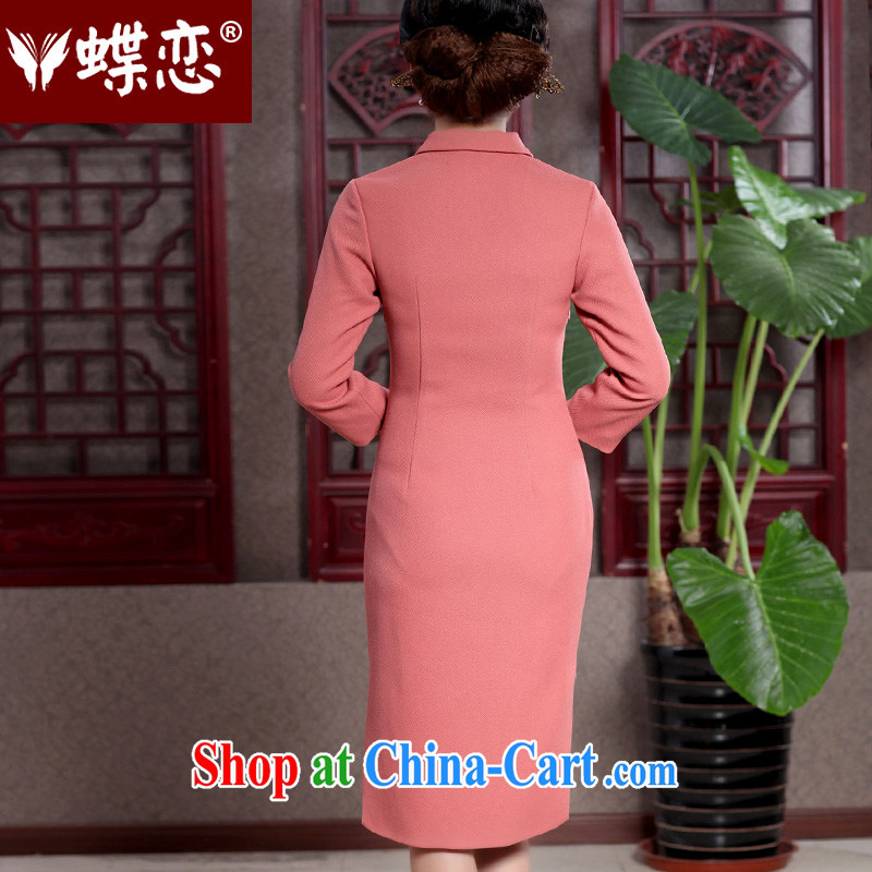 Butterfly Lovers spring 2015 the new, improved stylish Pearl snap cheongsam dress daily cultivating long cheongsam 49,107 orange XXL, Butterfly Lovers, shopping on the Internet
