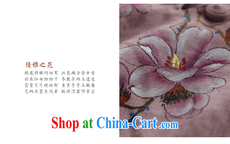 Ink 201 spring new hand-painted original improved Chinese Han-T-shirt female Chinese National wind solid shirt light purple XXL pictures, price, brand platters! Elections are good character, the national distribution, so why buy now enjoy more preferential! Health