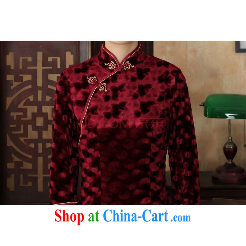 The frequency Chinese improved cheongsam dress long skirt-stretch the wool beauty dresses skirts 7 Cuff - A black 2 XL, the bandwidth, and shopping on the Internet