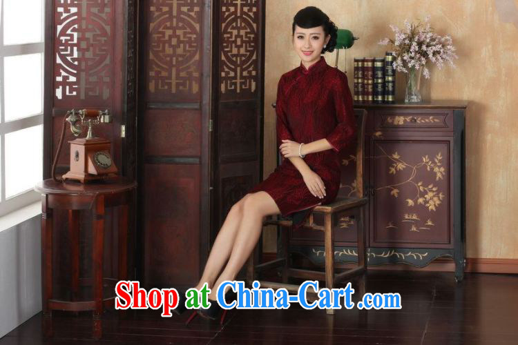 The frequency Chinese improved cheongsam dress long skirt-stretch lace gold velour cheongsam beauty skirt 7 cuff TD 0022 Map Color 2 XL pictures, price, brand platters! Elections are good character, the national distribution, so why buy now enjoy more preferential! Health