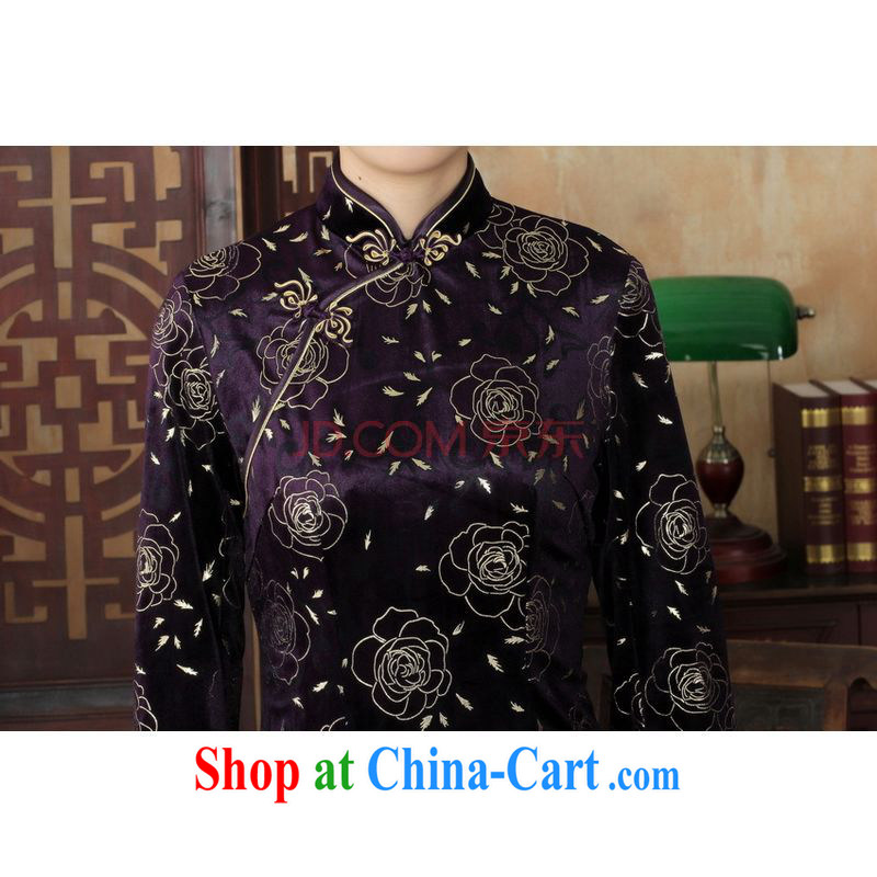 The frequency Chinese improved cheongsam dress long skirt-stretch the wool beauty dresses skirts 7 cuff picture color 2 XL, the bandwidth, and shopping on the Internet