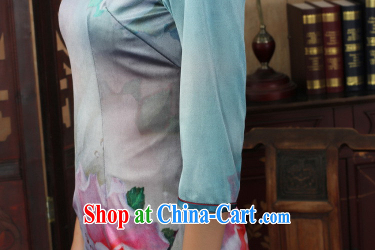 The frequency Chinese improved cheongsam dress long skirt-stretch the wool beauty dresses skirts 7 cuff picture color 2 XL pictures, price, brand platters! Elections are good character, the national distribution, so why buy now enjoy more preferential! Health