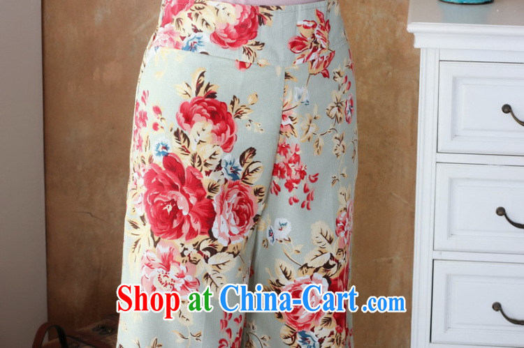 The frequency, older Chinese Water ink stamp duty cotton Ma spring pants Wide Leg trousers - 2 yellow 4 XL pictures, price, brand platters! Elections are good character, the national distribution, so why buy now enjoy more preferential! Health
