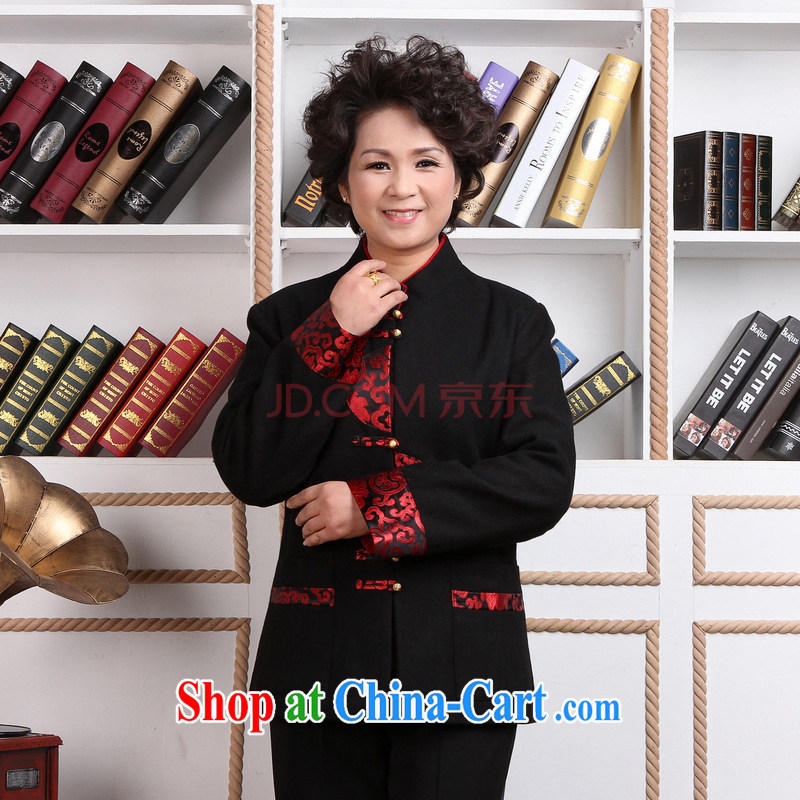 The frequency, older women tang on winter clothes T-shirt jacket, for Chinese female wool jacket? Tang - 2 black M, the bandwidth, and shopping on the Internet