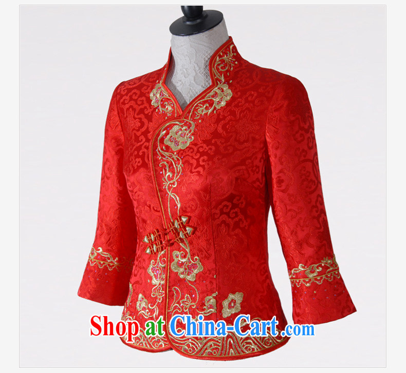 Wood is really the 2015 new Chinese wedding jacket bridal with bows girls T-shirt 01,118 05 light red S pictures, price, brand platters! Elections are good character, the national distribution, so why buy now enjoy more preferential! Health