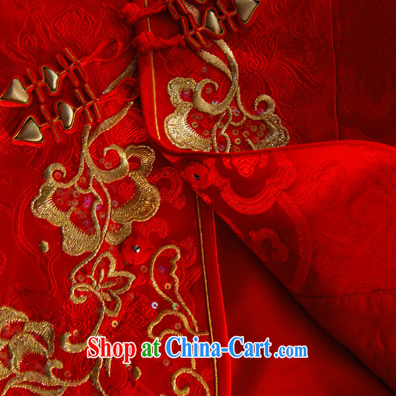 Wood is really the 2015 new Chinese wedding jacket bridal with bows girls T-shirt 01,118 05 light red S, wood really has, online shopping