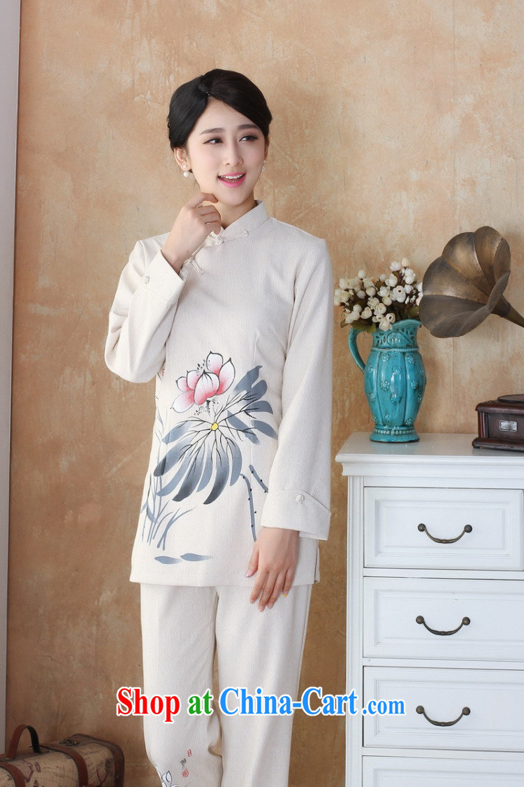 The frequency, older Ms. cotton load the spring loaded package, for hand-painted Chinese T-shirt pants Package - 1 beige XL pictures, price, brand platters! Elections are good character, the national distribution, so why buy now enjoy more preferential! Health