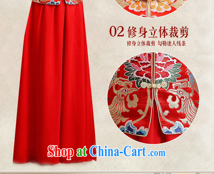 Chinese wedding dress show reel service long, long-sleeved cotton bows serving spring and summer bridal dresses 2015 new stylish red XXXL pictures, price, brand platters! Elections are good character, the national distribution, so why buy now enjoy more preferential! Health