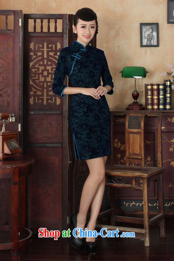 Ko Yo vines into exciting and 2015 spring and summer and noble gold velour style Beauty Fashion Ethnic Wind in the cuff for manual tray snaps cheongsam dress TD TD 0016 0016 170 /XL pictures, price, brand platters! Elections are good character, the national distribution, so why buy now enjoy more preferential! Health