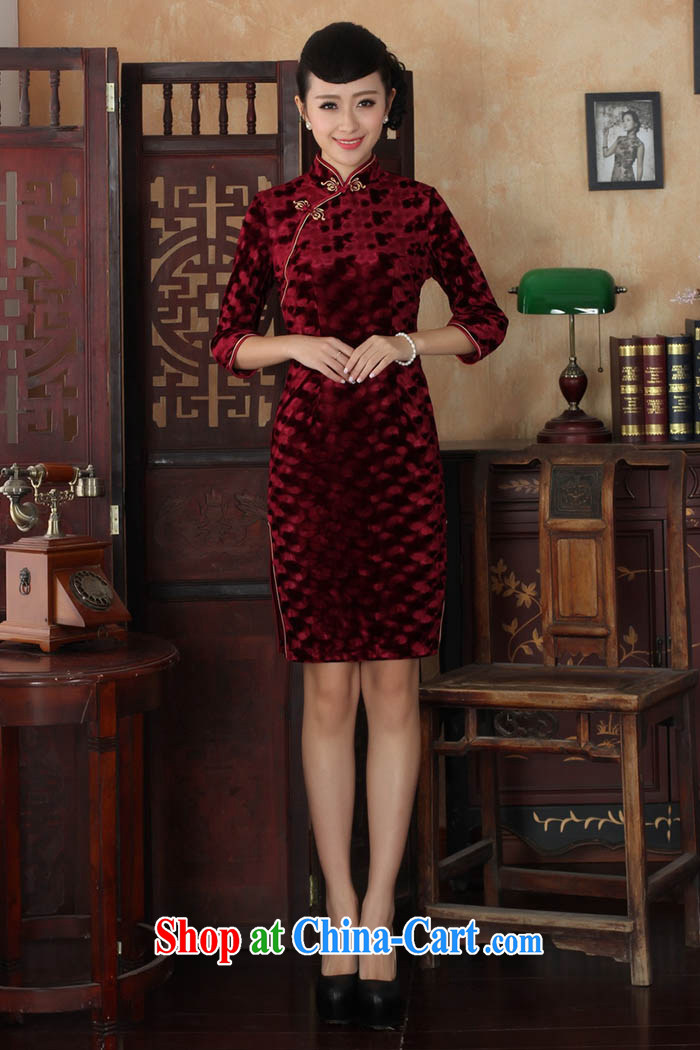 Ko Yo vines into colorful female spring and summer and noble gold velour style Beauty Fashion Ethnic Wind 7 cuff cuff, collar cheongsam dress TD TD 0018 0018 180/3 XL pictures, price, brand platters! Elections are good character, the national distribution, so why buy now enjoy more preferential! Health
