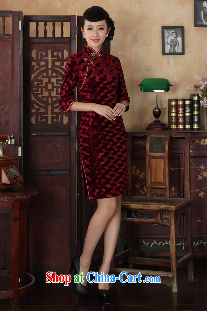 Ko Yo vines into colorful female spring and summer and noble gold velour style Beauty Fashion Ethnic Wind 7 cuff cuff, collar cheongsam dress TD TD 0018 0018 180/3 XL pictures, price, brand platters! Elections are good character, the national distribution, so why buy now enjoy more preferential! Health