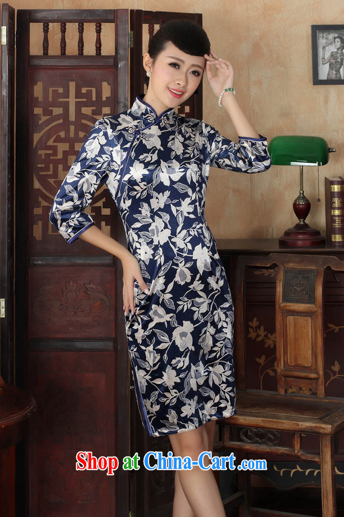 Ko Yo vines into colorful spring and summer fashion the collar style classic Ethnic Wind 7 cuffs, collar, velvet cheongsam dress the code TD TD 0027 0027 - A 180/3 XL pictures, price, brand platters! Elections are good character, the national distribution, so why buy now enjoy more preferential! Health
