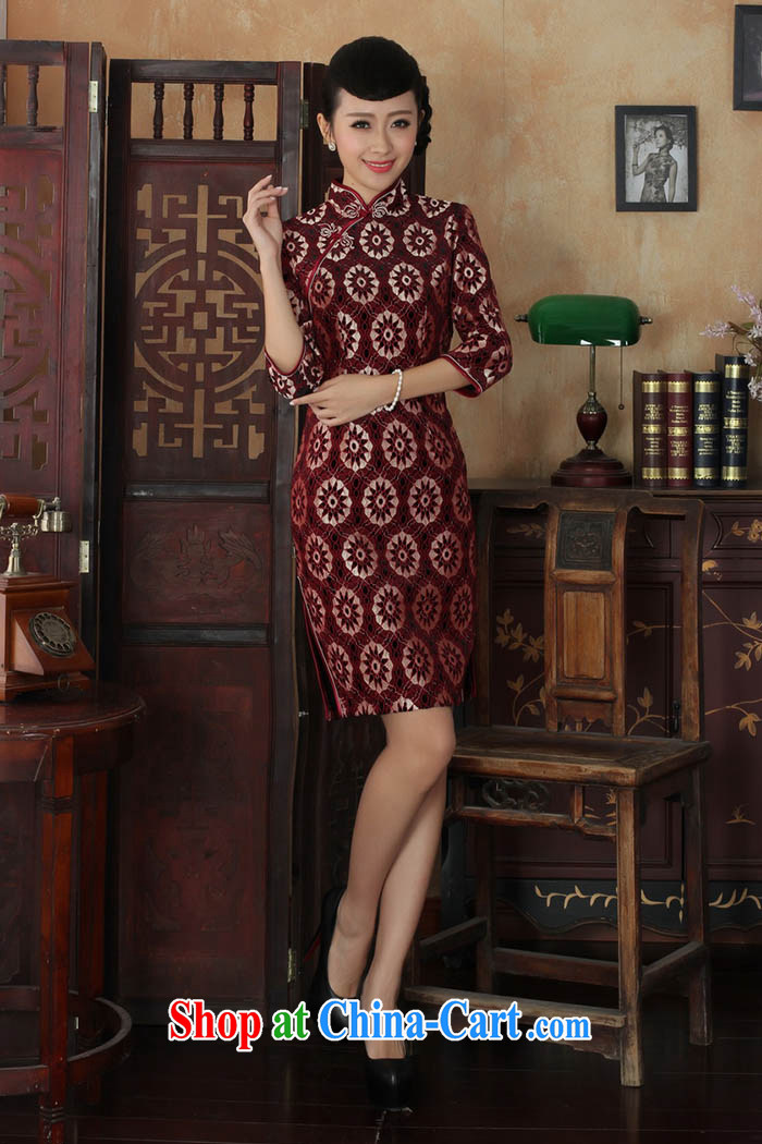Ko Yo vines into colorful spring and summer Stylish retro style beauty lace, velvet, 7 for the cuff cheongsam dress the code TD TD 0022 0022 180/3 XL pictures, price, brand platters! Elections are good character, the national distribution, so why buy now enjoy more preferential! Health