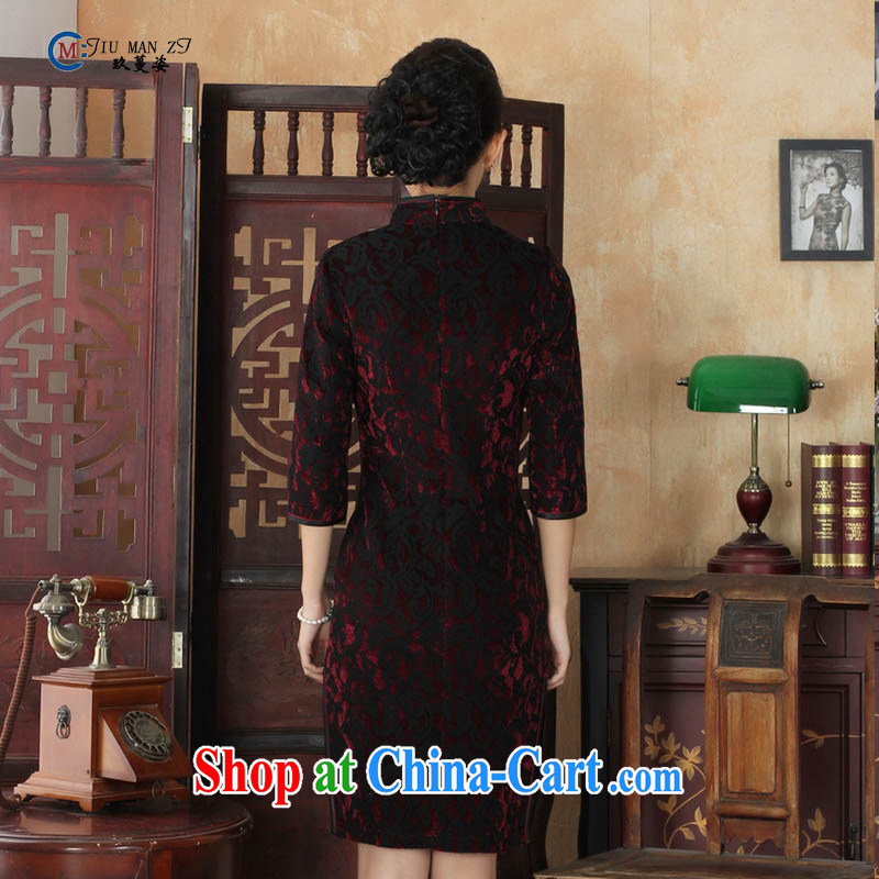 Ko Yo vines into colorful spring and summer Stylish retro style beauty lace, velvet, 7 for the cuff cheongsam dress the code TD TD 0022 0022 180/3 XL, capital city sprawl, shopping on the Internet
