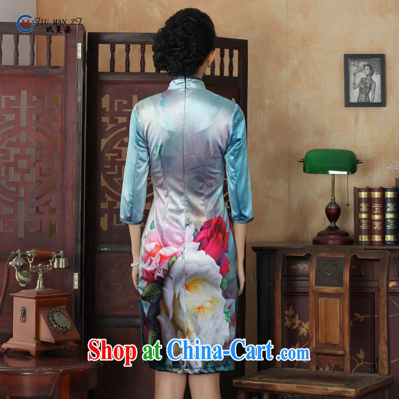 Ko Yo vines into colorful spring and summer new stylish Ethnic Wind and elegant 7 cuff gold velour beauty style cheongsam dress the code TD TD 0035 0030 175/2 XL, capital city sprawl, shopping on the Internet
