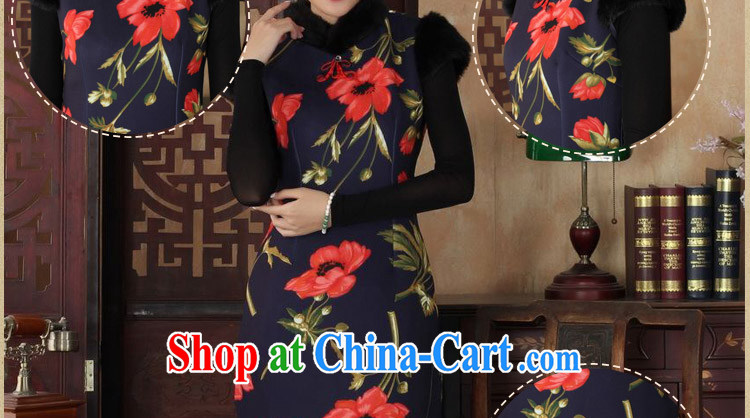 Dan smoke winter outfit with new female Chinese leader, Mao collar Chinese improved retro warm stretch cotton short cheongsam as figure 2 XL pictures, price, brand platters! Elections are good character, the national distribution, so why buy now enjoy more preferential! Health