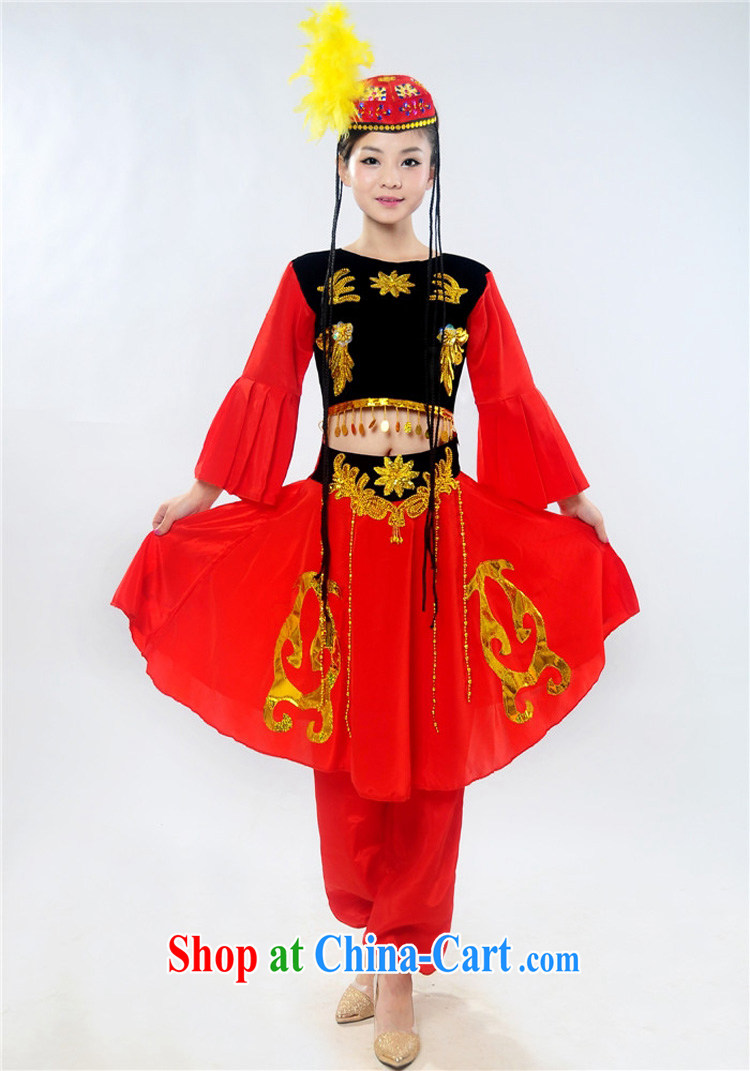 New special Xinjiang show clothing children's dance clothing stage costumes show girls the dress pants Kit HXYM 0025 red 140 pictures, price, brand platters! Elections are good character, the national distribution, so why buy now enjoy more preferential! Health