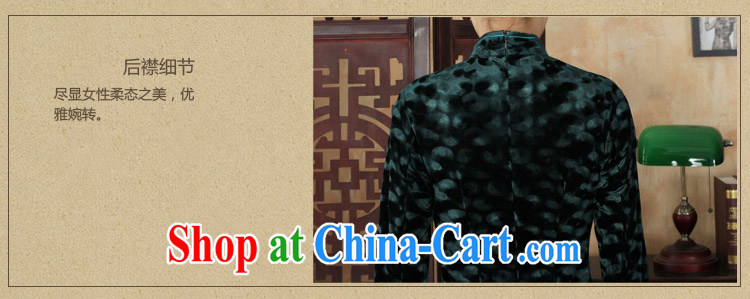 Bin Laden smoke autumn Tang Women's clothes outfit New, for Chinese improved noble wife, Kim velvet cheongsam beauty skirt - B green 3 XL pictures, price, brand platters! Elections are good character, the national distribution, so why buy now enjoy more preferential! Health