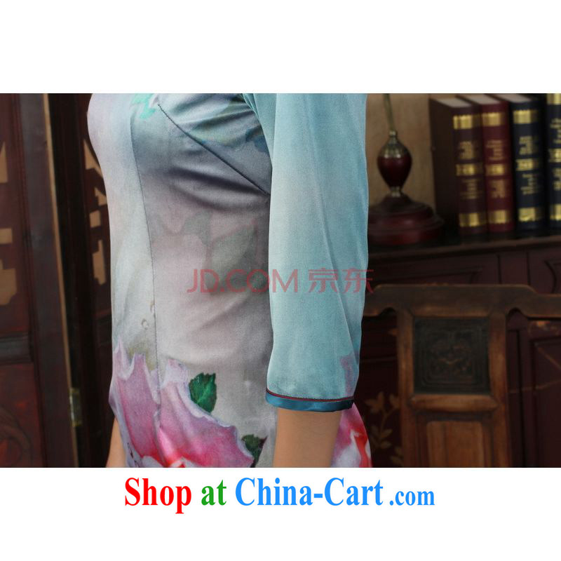 Cotton Joseph Chinese improved cheongsam dress long skirt-stretch the wool beauty dresses skirts 7 cuff picture color XXL, cotton, Joseph, and shopping on the Internet