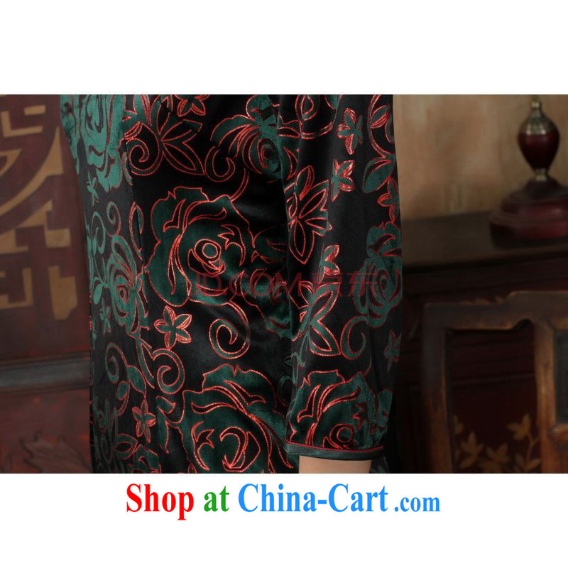 Cotton Joseph Chinese improved cheongsam dress long skirt-stretch the wool beauty dresses skirts 7 cuff picture color XXL, cotton, Joseph, and shopping on the Internet