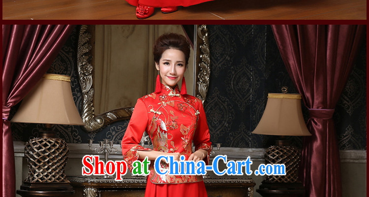 Honey, bride 2015 new bridal gown red winter wedding Chinese wedding dresses long, long-sleeved larger dresses bows service red XXXL pictures, price, brand platters! Elections are good character, the national distribution, so why buy now enjoy more preferential! Health