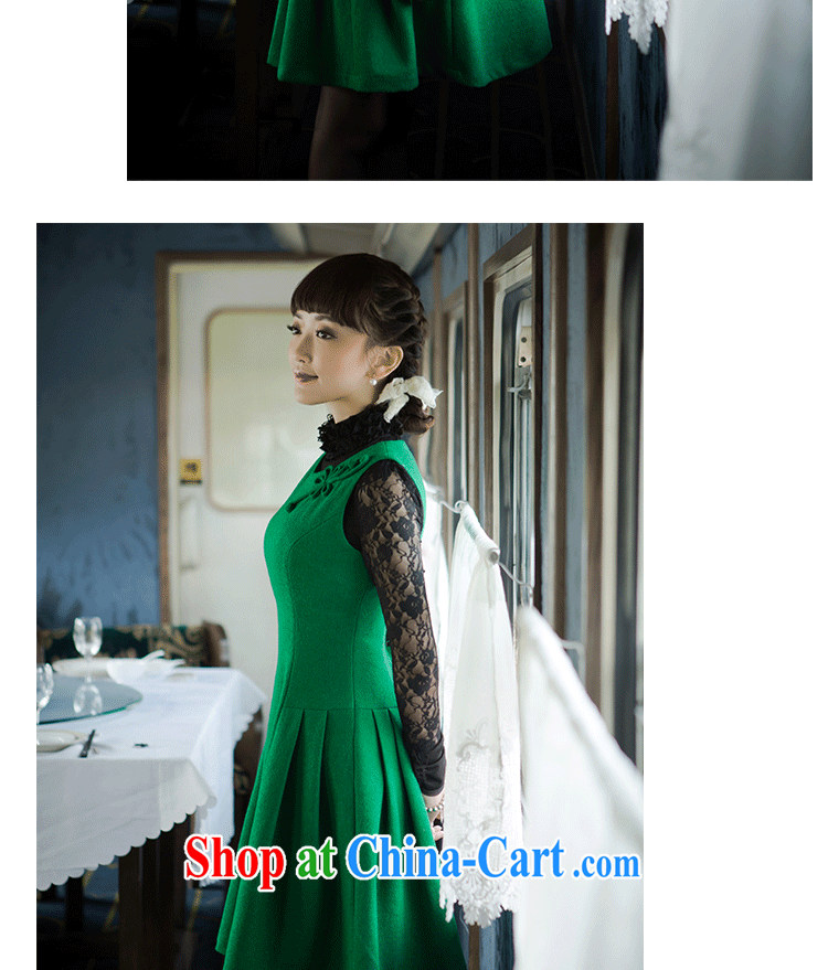 once and for all, fatally jealous fuser new fleece will fall beauty with dress style modern Chinese style dress with skirt green 2 XL pictures, price, brand platters! Elections are good character, the national distribution, so why buy now enjoy more preferential! Health