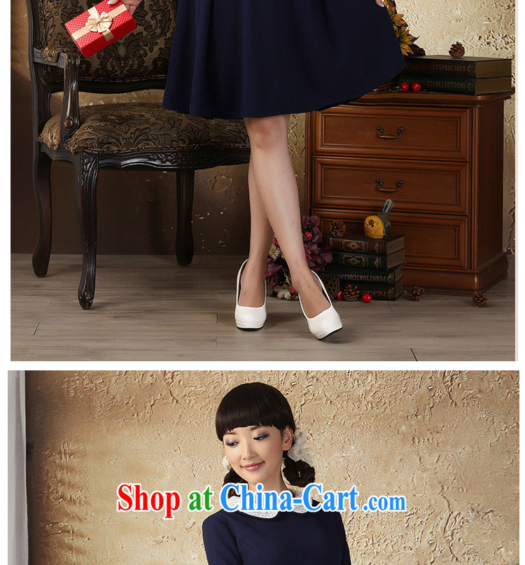 once and for all and fatally jealous Blue heart autumn the new early autumn 2015 new long-sleeved dresses Ethnic Wind improved elegance Tibetan blue 2 XL pictures, price, brand platters! Elections are good character, the national distribution, so why buy now enjoy more preferential! Health