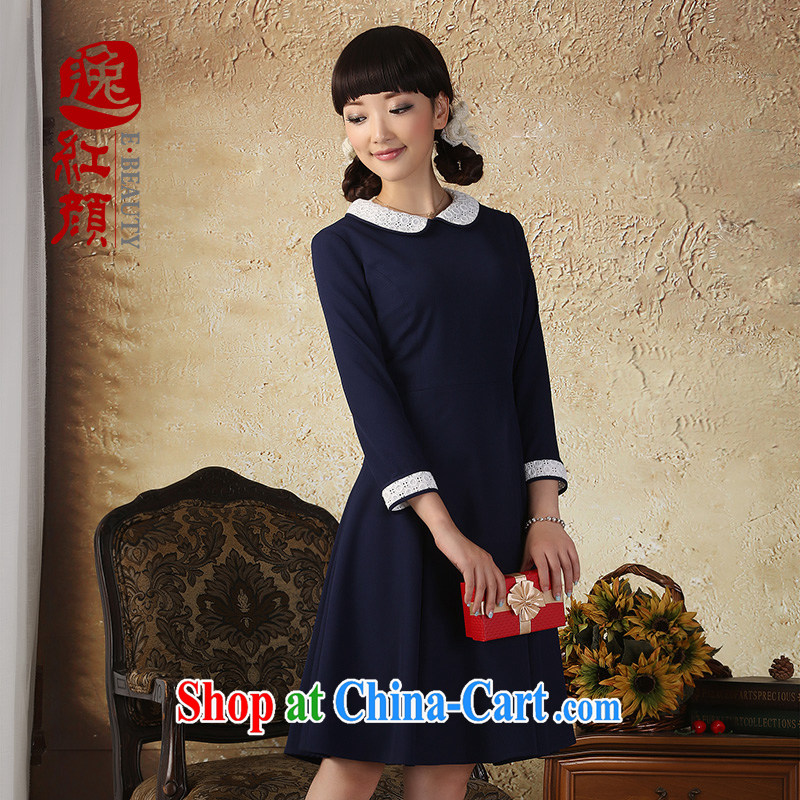once and for all and fatally jealous Blue heart autumn the new early autumn 2015 new long-sleeved dresses Ethnic Wind improved elegance collection blue 2 XL, fatally jealous once and for all, and, shopping on the Internet