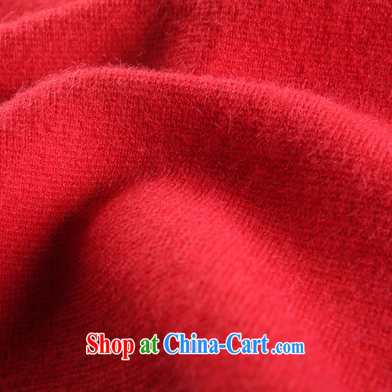 once and for all and fatally jealous ripple China wind Long-Sleeve knit-ethnic wind fall and winter, Chinese beauty sweater jacket red XL, fatally jealous once and for all, and, shopping on the Internet