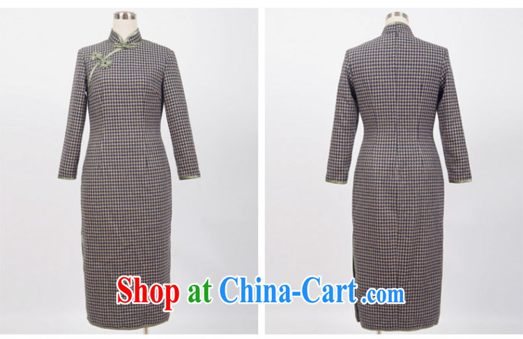 Butterfly Lovers 2015 spring fashion improved cheongsam double-yi long-sleeved dress retro checkered long hair dresses? 1000 49,066 birds, XXL pictures, price, brand platters! Elections are good character, the national distribution, so why buy now enjoy more preferential! Health