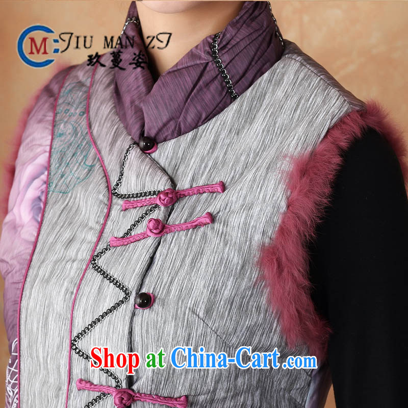 Ko Yo vines into colorful spring and new high-end really rabbit hair rimmed fine hand-tie the ends, leading down the long, short-sleeved vest 2360 2360 - 1 180 /3 XL, capital city sprawl, shopping on the Internet