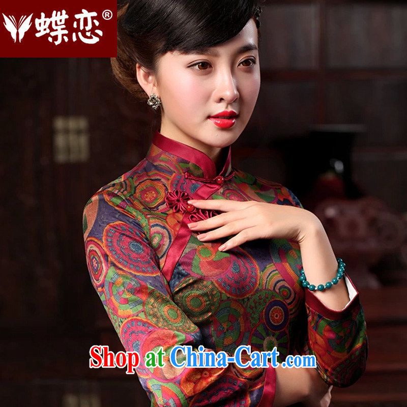 Butterfly Lovers spring 2015 the new, improved, long, fragrant cloud yarn Silk Cheongsam Fashionable dresses 48,013 S rings, Butterfly Lovers, shopping on the Internet